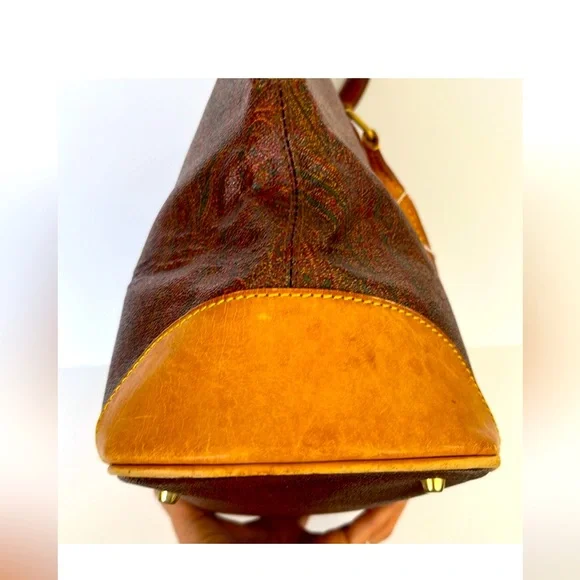 Etro Signature Paisley Leather Alma style Tote bag - Picture 2 of 6